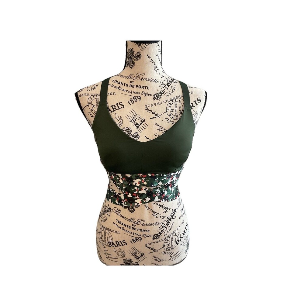 Adore Me Green Combo Sports Bra Wrap Medium Padded New Sports Gorpcore Yoga